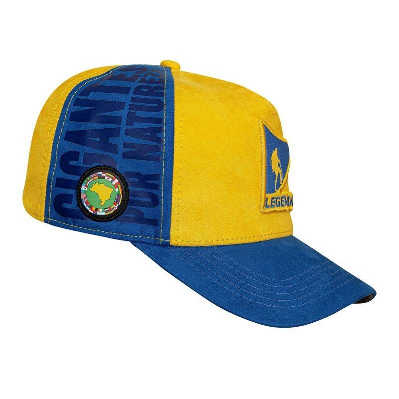 Boné Snapback Suede Amarelo - Brasil