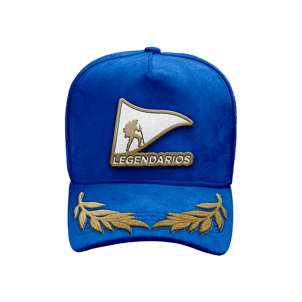Boné Snapback Suede Azul Royal Detalhe Aba - ITALIA