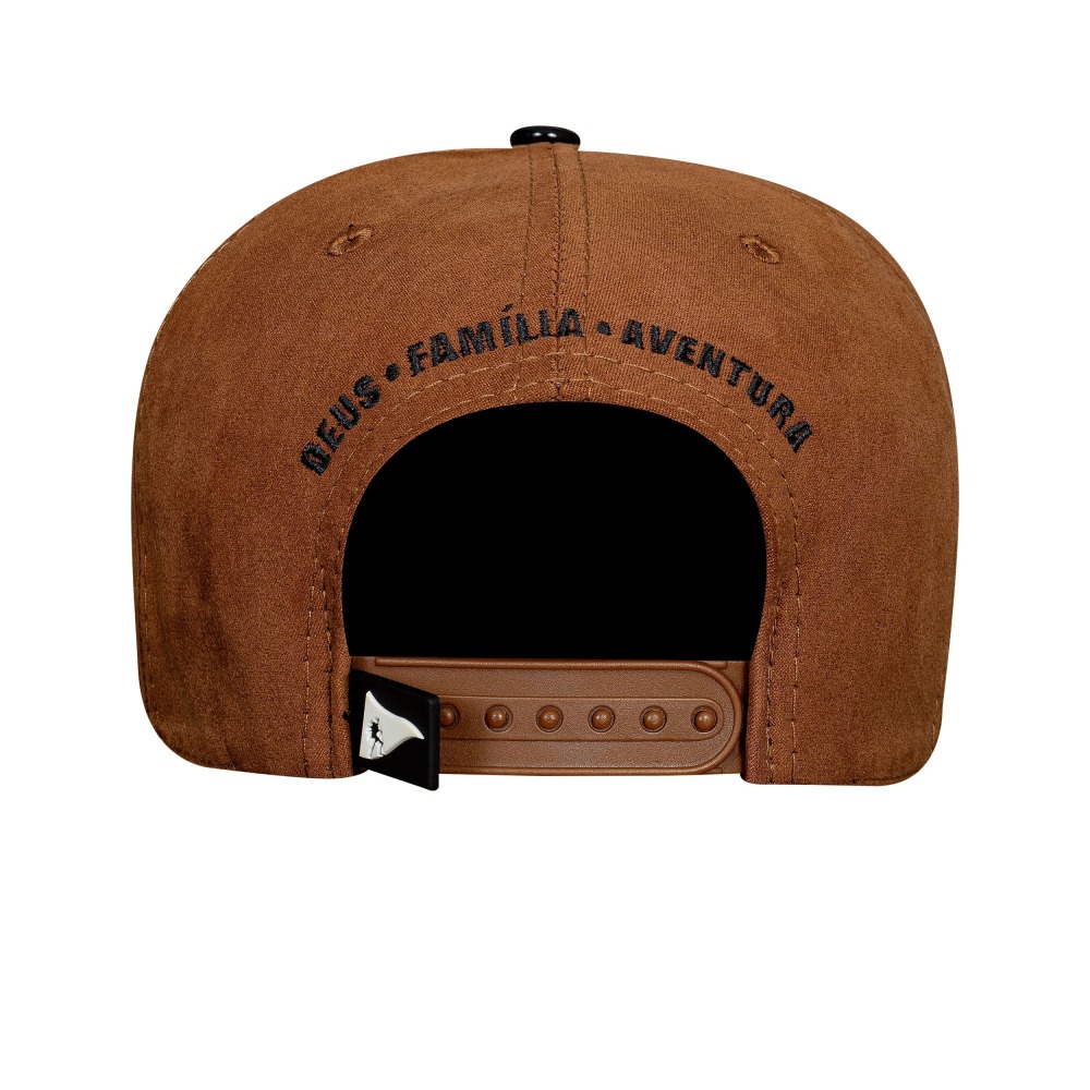 Boné Snapback Suede Marrom Aba Verniz  -  Top Master