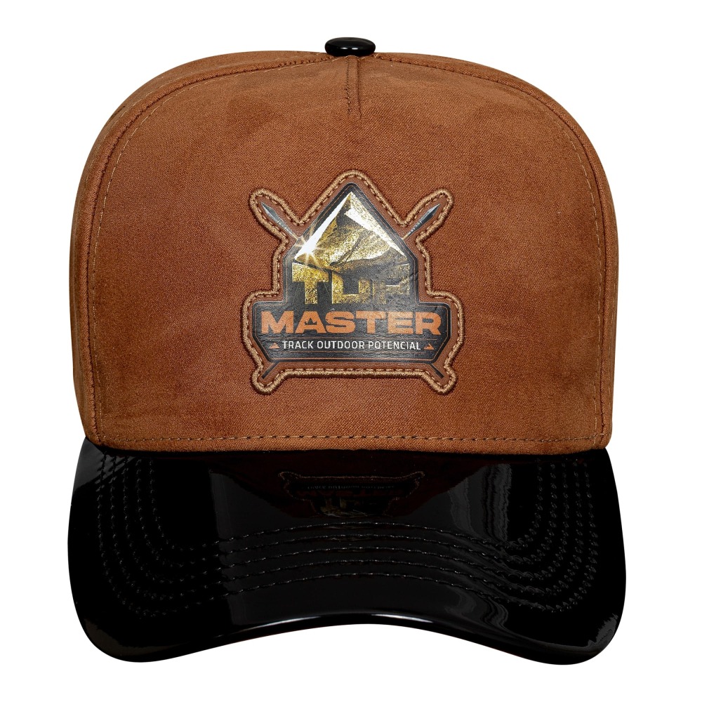 Boné Snapback Suede Marrom Aba Verniz  -  Top Master