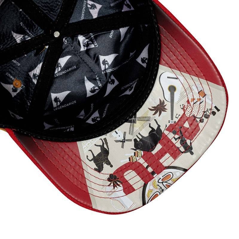 Boné Snapback Suede Vermelho - Espanha