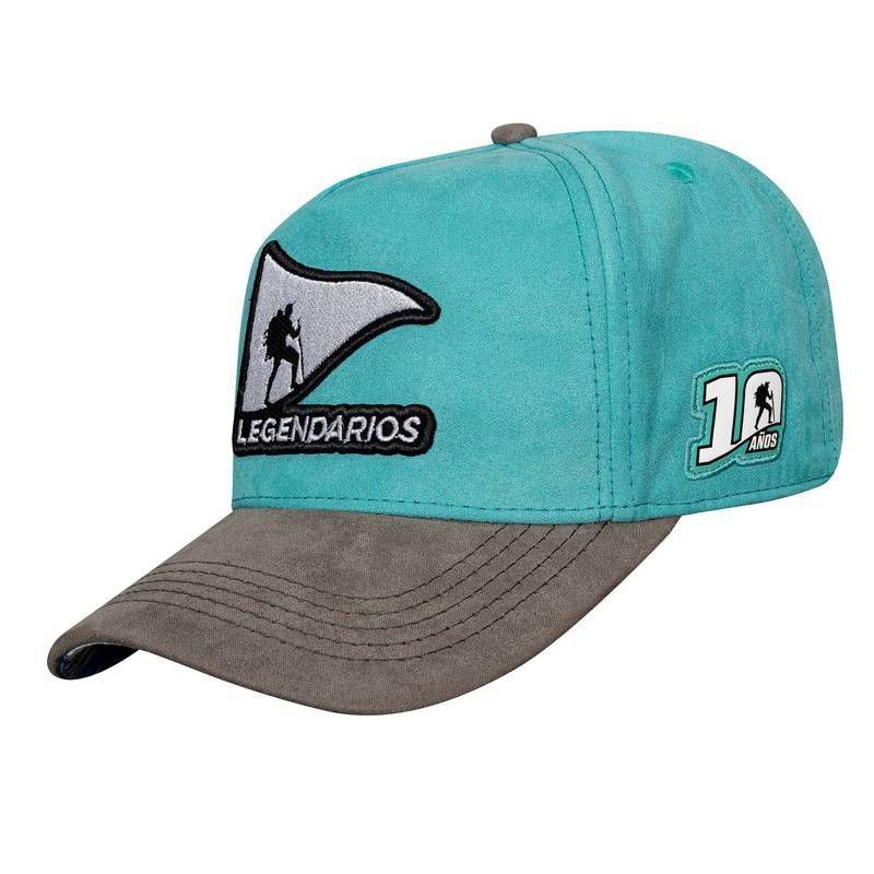 Boné Snapback Verde Água Aba Cinza