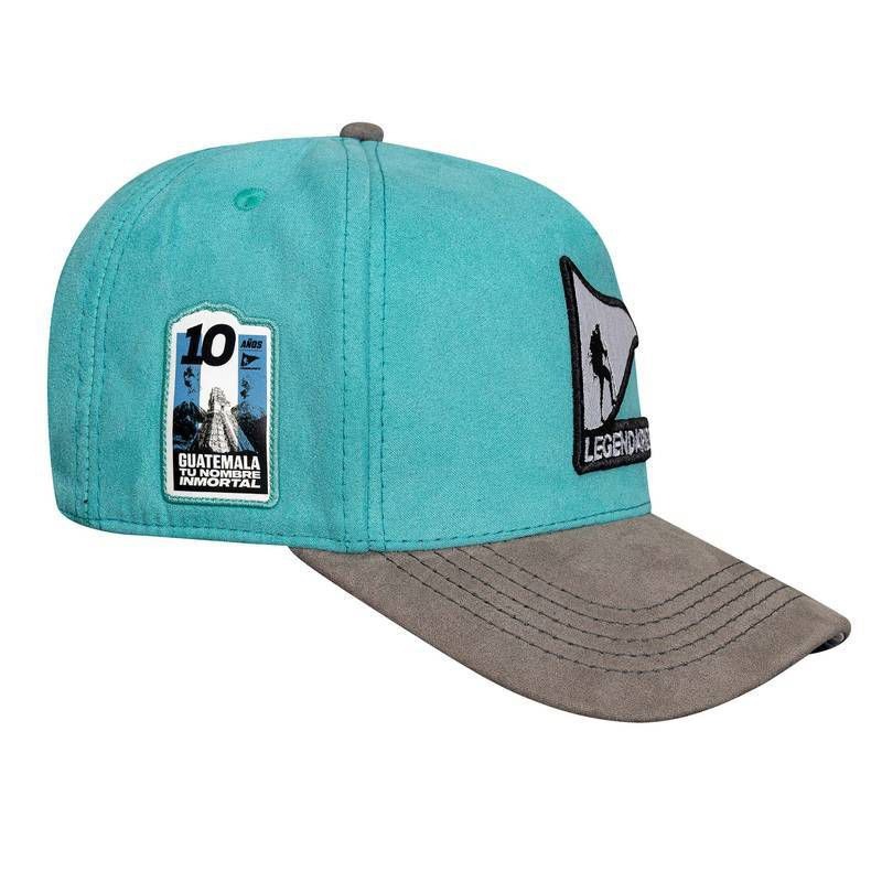 Boné Snapback Verde Água Aba Cinza