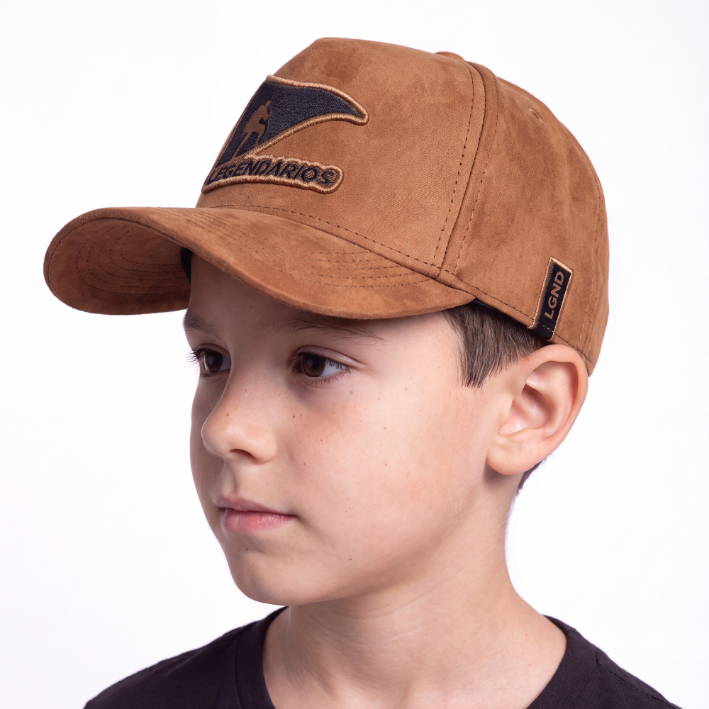 Boné KIDS Snapback Suede Marrom Boné KIDS Snapback Suede Marrom