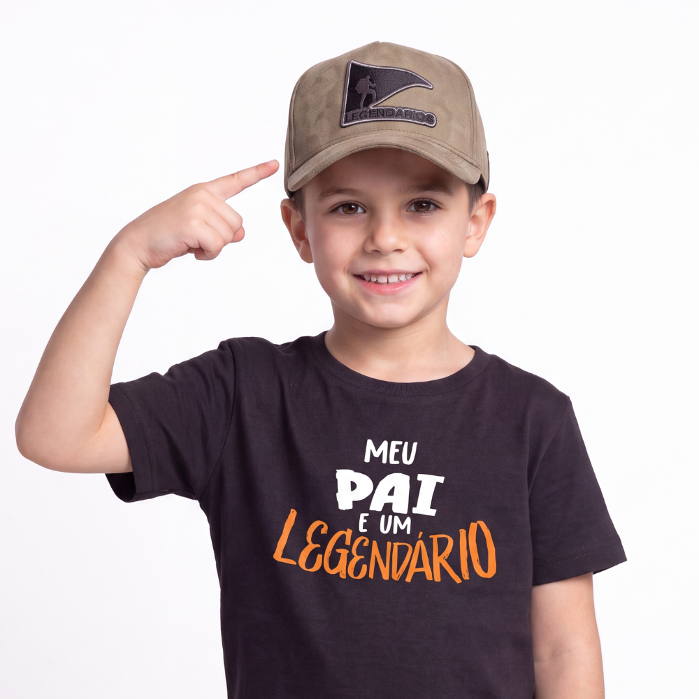 Boné KIDS Snapback Suede Verde Musgo Logo Preto Boné KIDS Snapback Suede Verde Musgo Logo Preto