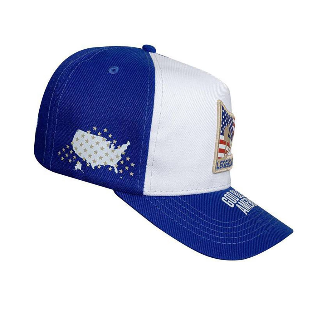 Boné Snapback Branco e Azul EUA - Legendários