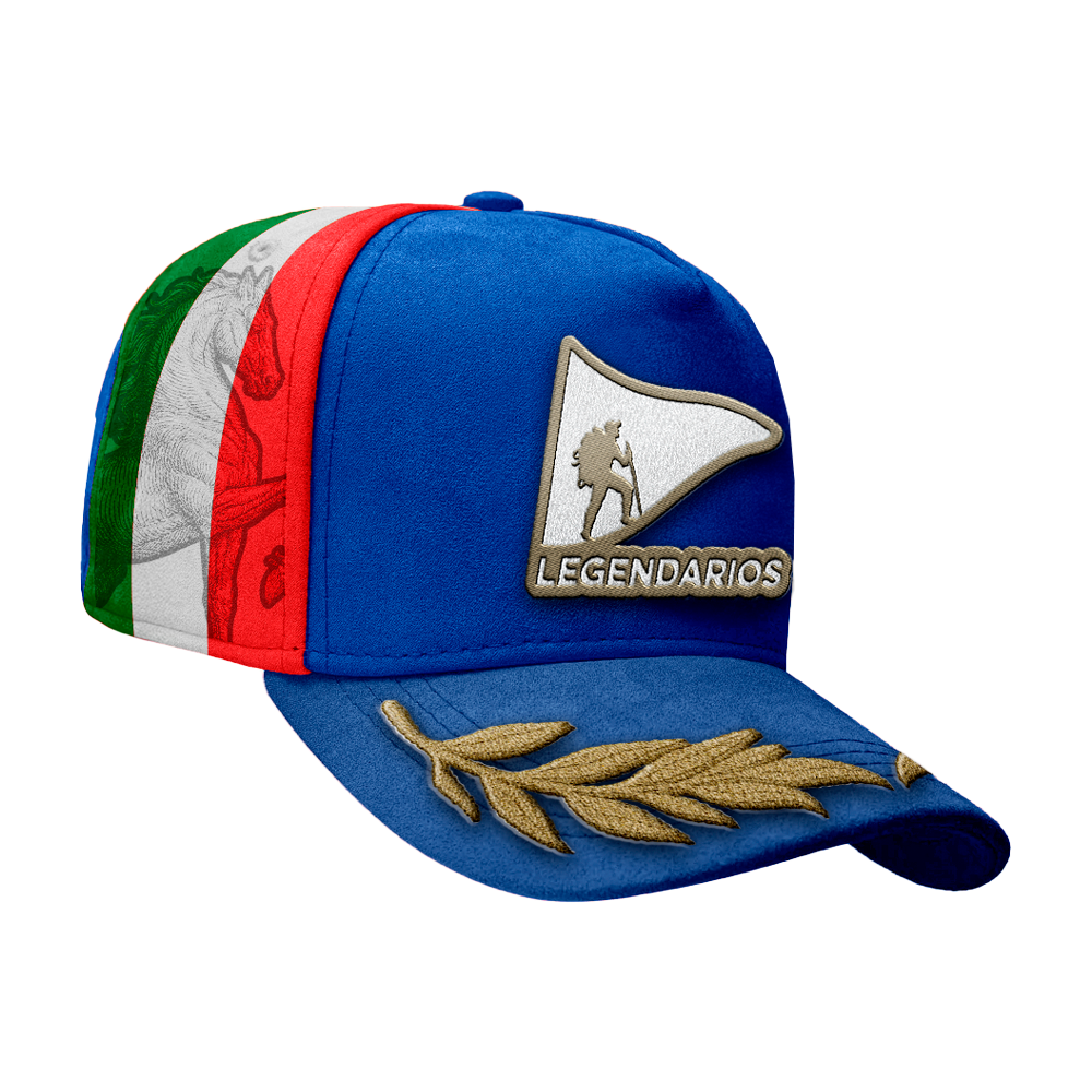 Boné Snapback Suede Azul Royal Detalhe Aba - ITALIA