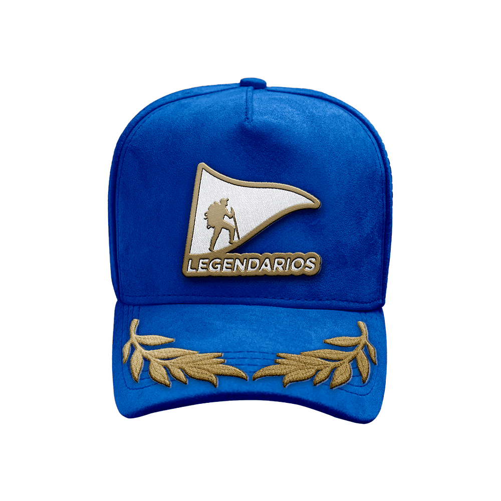 Boné Snapback Suede Azul Royal Detalhe Aba - ITALIA