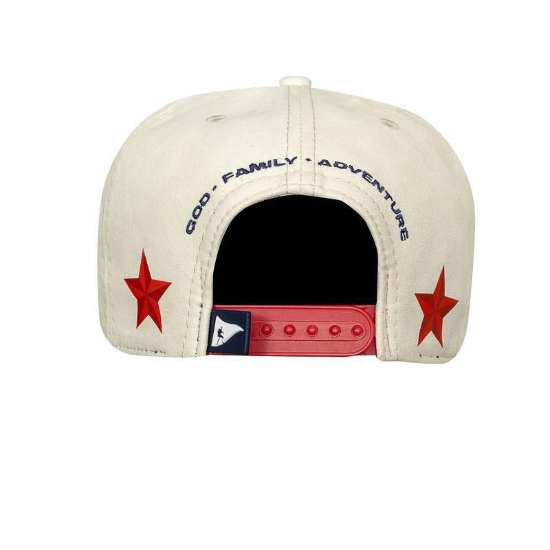Boné Snapback Suede Boston Patriots - Off White Boné Snapback Suede Boston Patriots - Off White