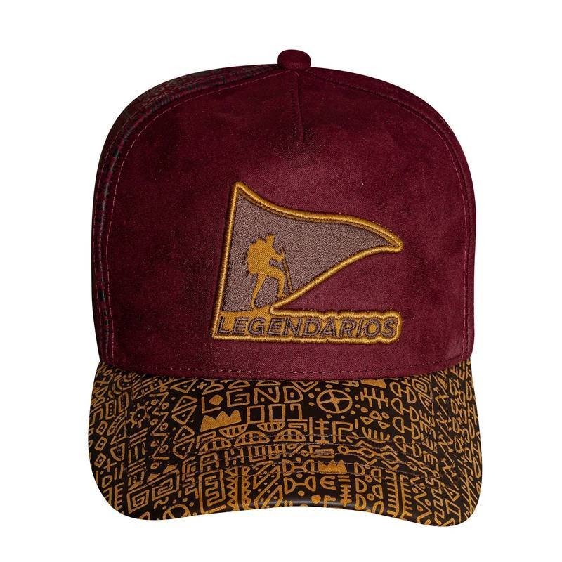 Boné Snapback Suede Vinho - ANGOLA