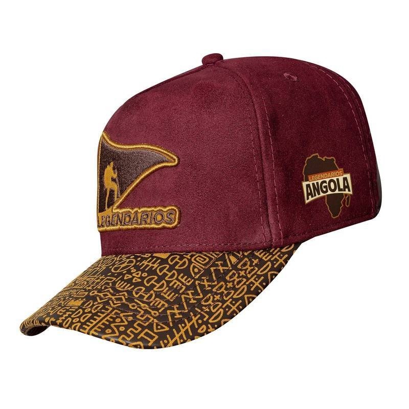 Boné Snapback Suede Vinho - ANGOLA