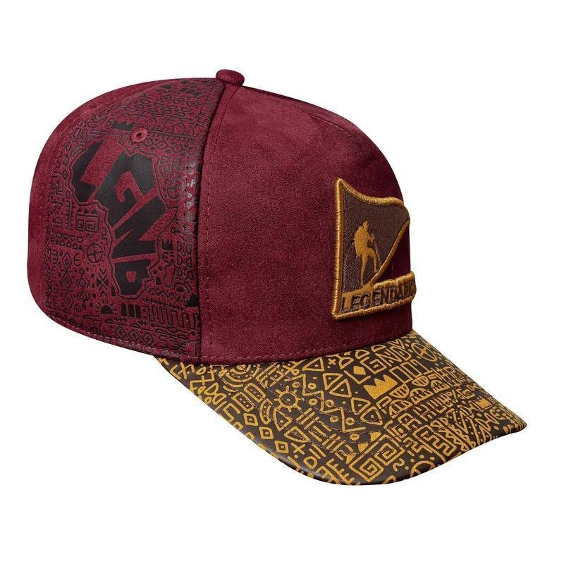 Boné Snapback Suede Vinho - ANGOLA