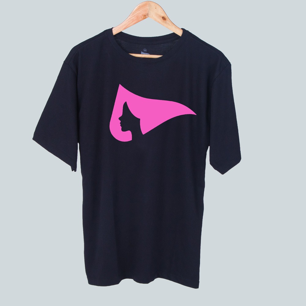 Camiseta Feminina Preto/Off Rosto