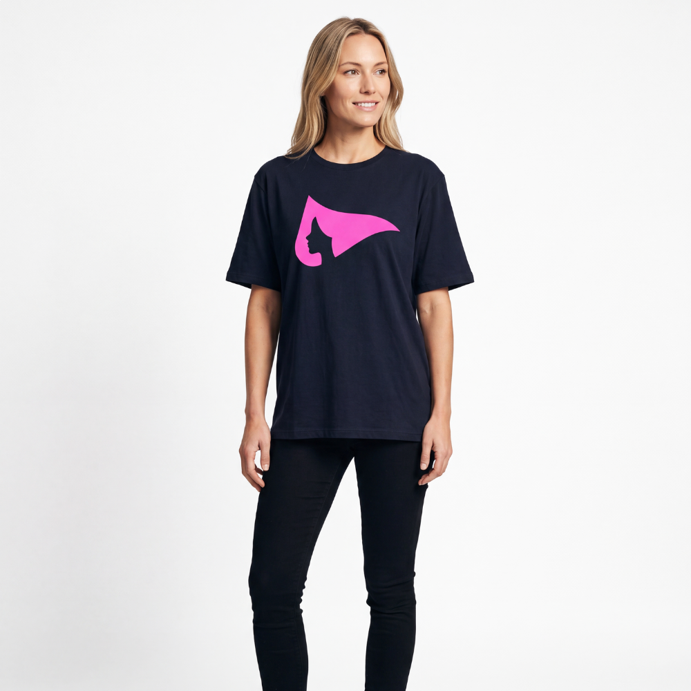 Camiseta Feminina Preto/Off Rosto