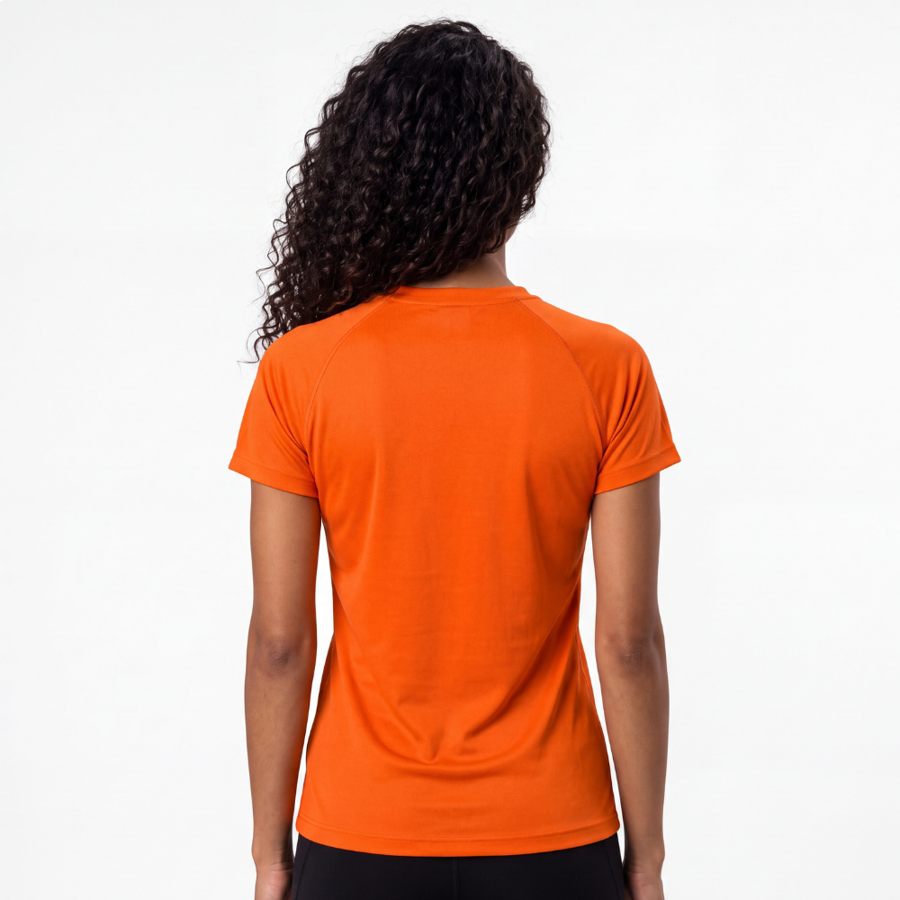 Camiseta Manga Curta UV 50+ Feminina - Laranja Camiseta Manga Curta UV 50+ Feminina - Laranja