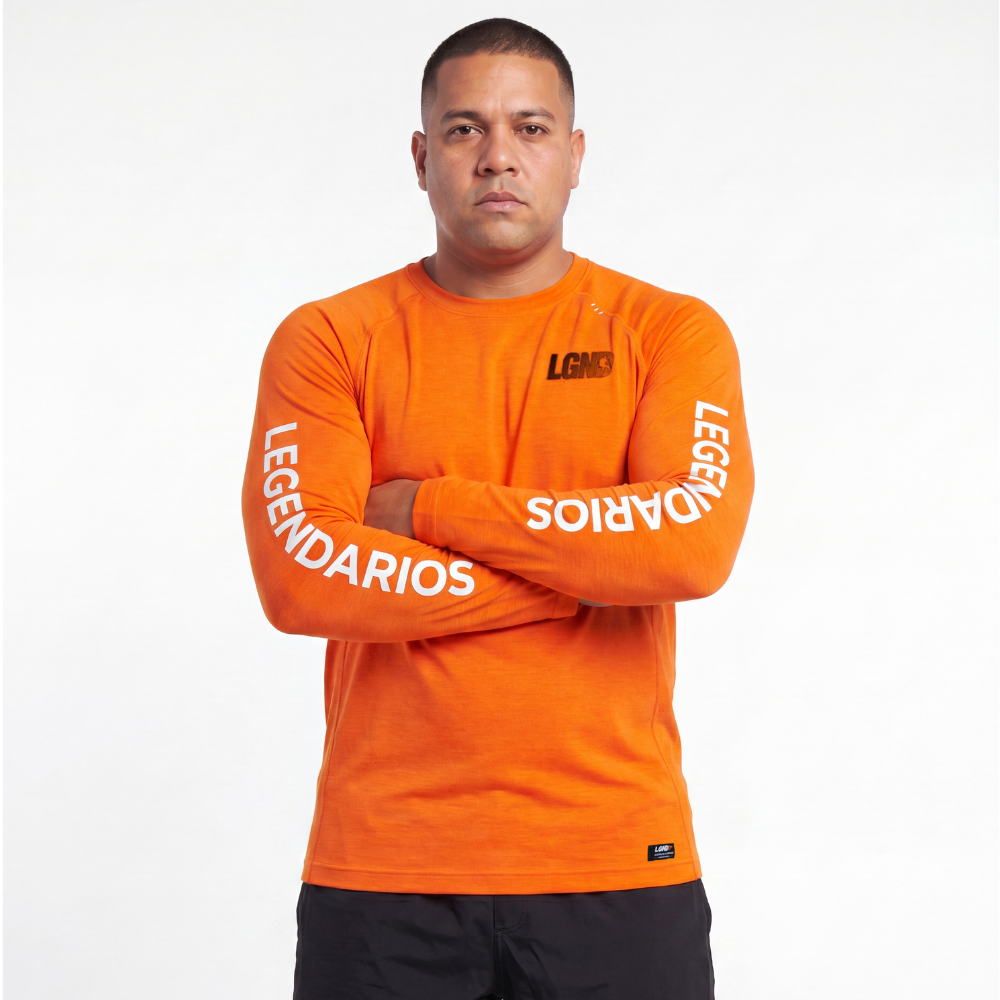 Camiseta Manga Longa Dry-Fit - Laranja