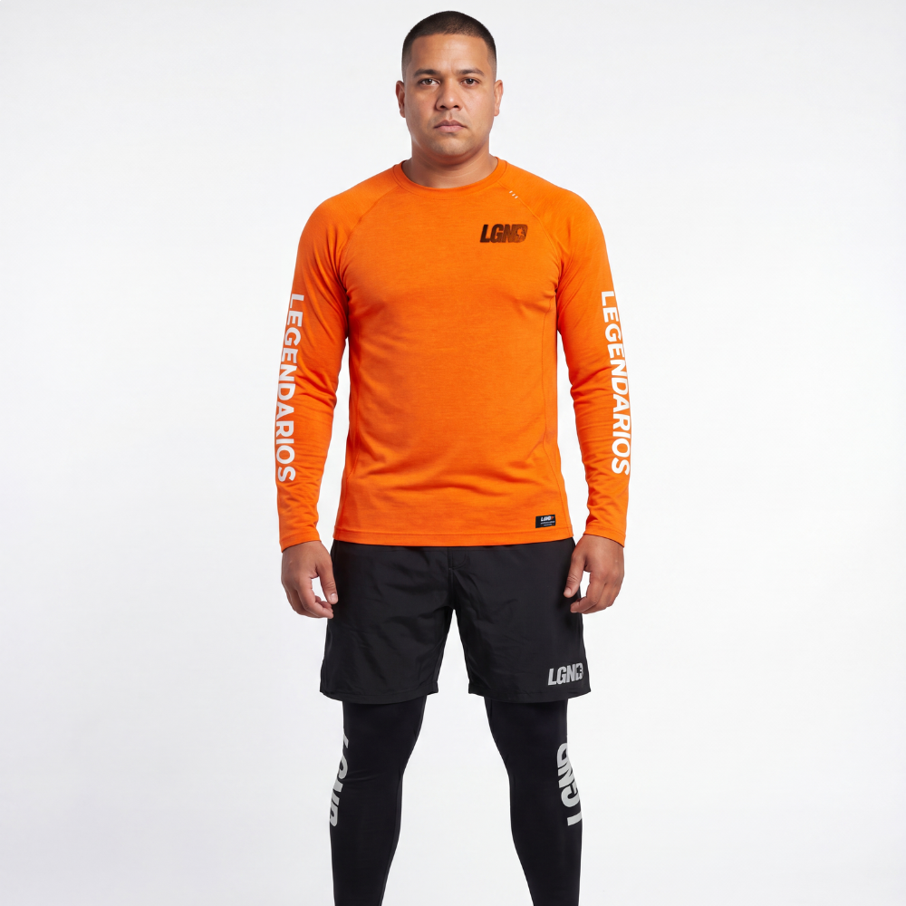 Camiseta Manga Longa Dry-Fit - Laranja