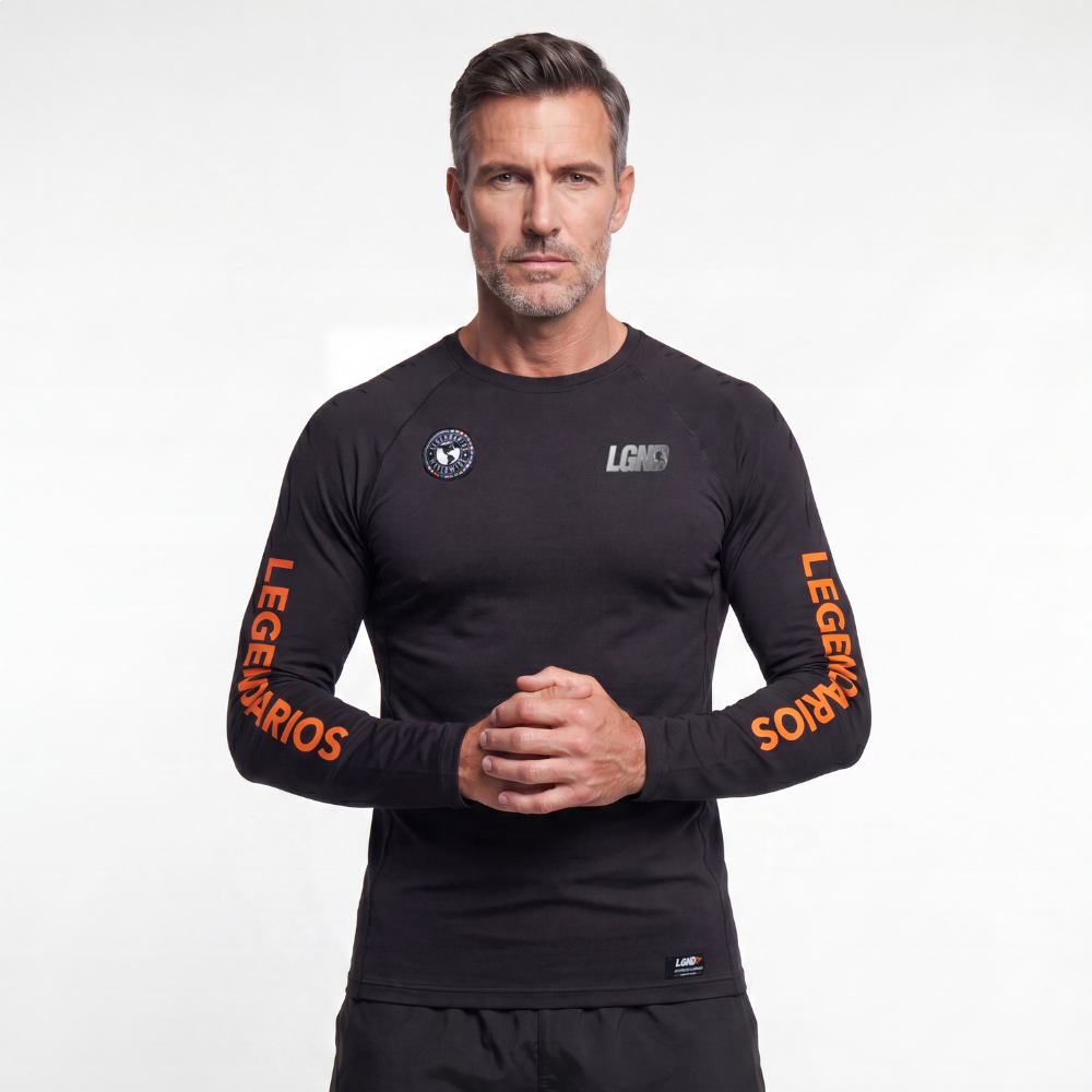 Camiseta Manga Longa Dry-Fit - Preta