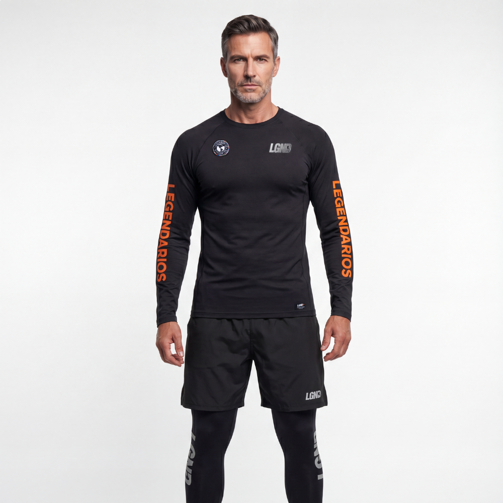 Camiseta Manga Longa Dry-Fit - Preta
