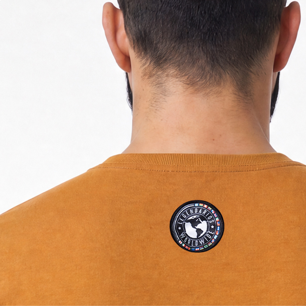 Camiseta Manga Longa Pima Com Bolso Laranja Camiseta Manga Longa Pima Com Bolso Laranja
