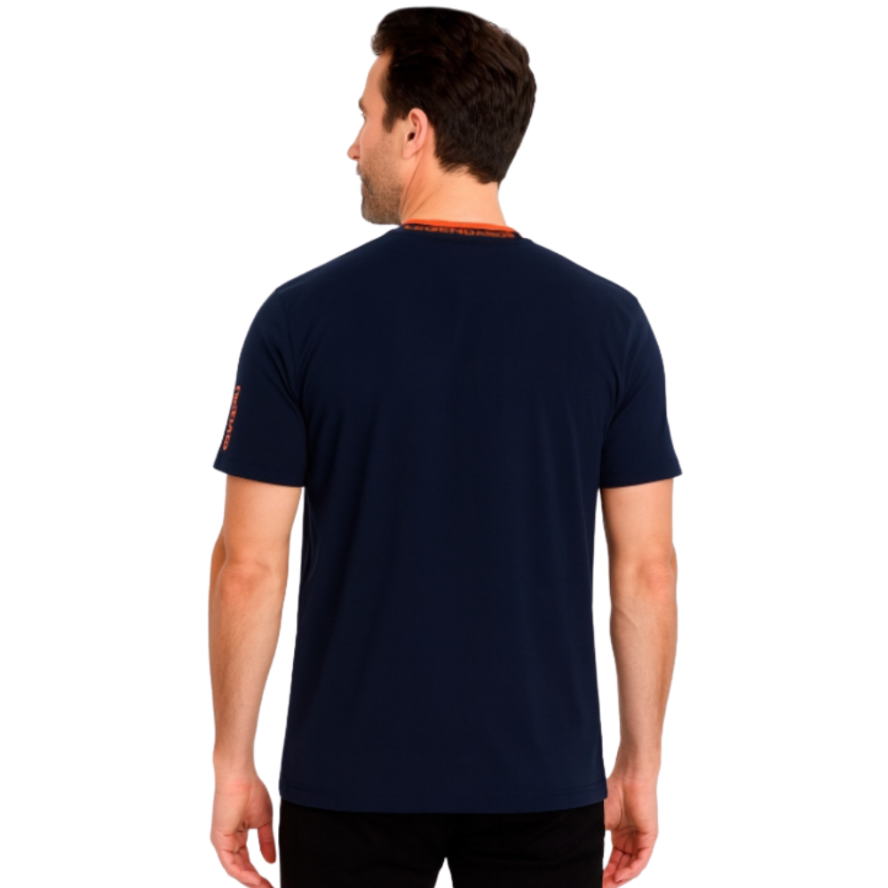 Camiseta Masculina Gola Retilinea
