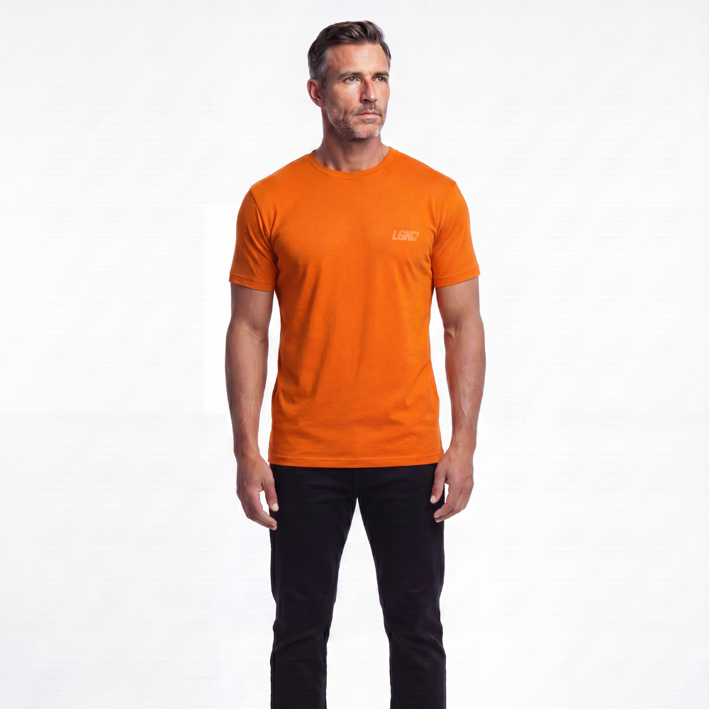 Camiseta Masculina Algodão Premium Manifesto Legendarios - Laranja Camiseta Masculina Algodão Premium Manifesto Legendarios - Laranja