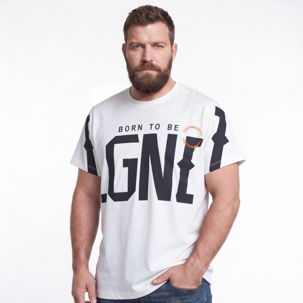 Camiseta Masculina Born To Be Legendários Branco Camiseta Masculina Born To Be Legendários Branco