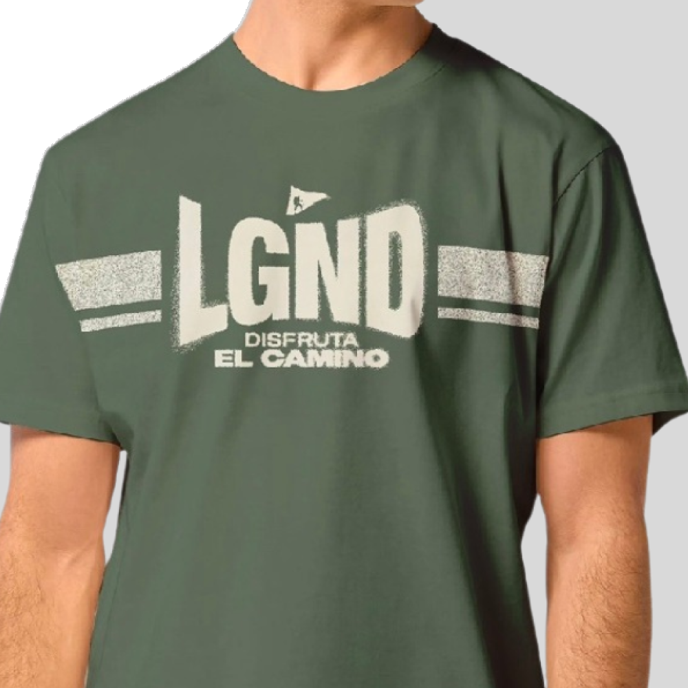 Camiseta Masculina Estampa Desfrute O Caminho Lgnd -Verde Camiseta Masculina Estampa Desfrute O Caminho Lgnd -Verde