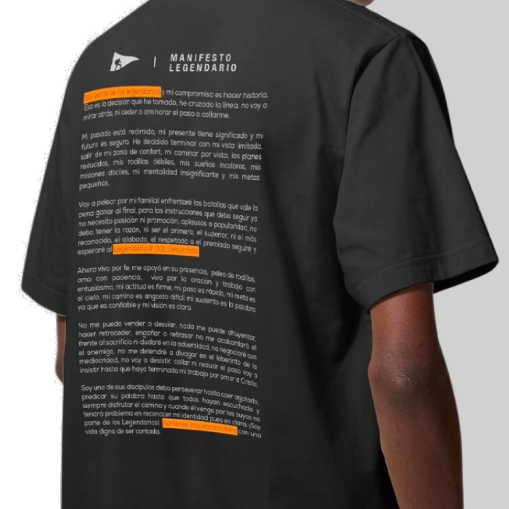 Camiseta Masculina Suedine Manifesto Legendarios 