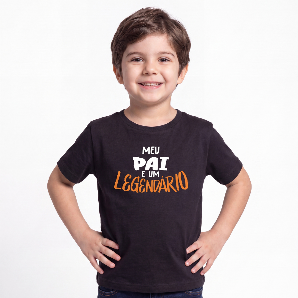 Camiseta Meu Pai É Um Legendário - Preto