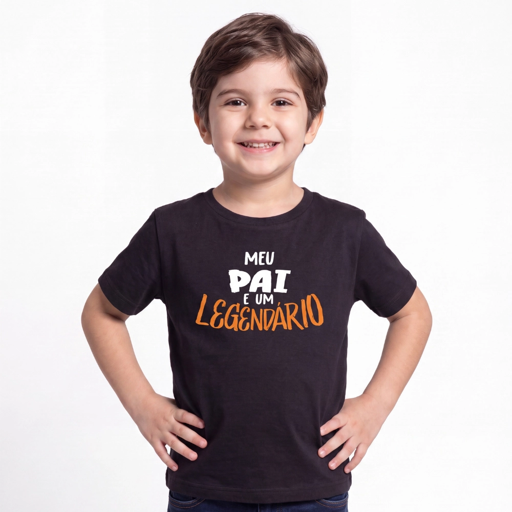 Camiseta Meu Pai É Um Legendário - Preto