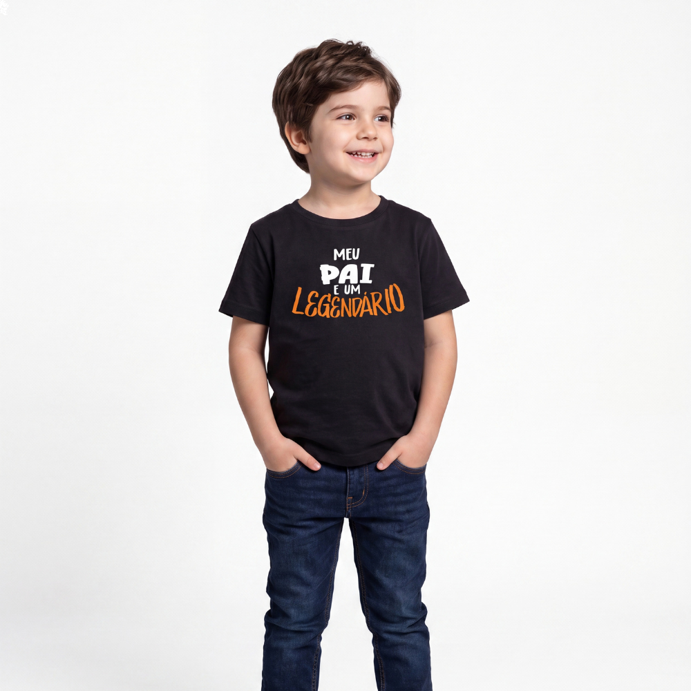 Camiseta Meu Pai É Um Legendário - Preto
