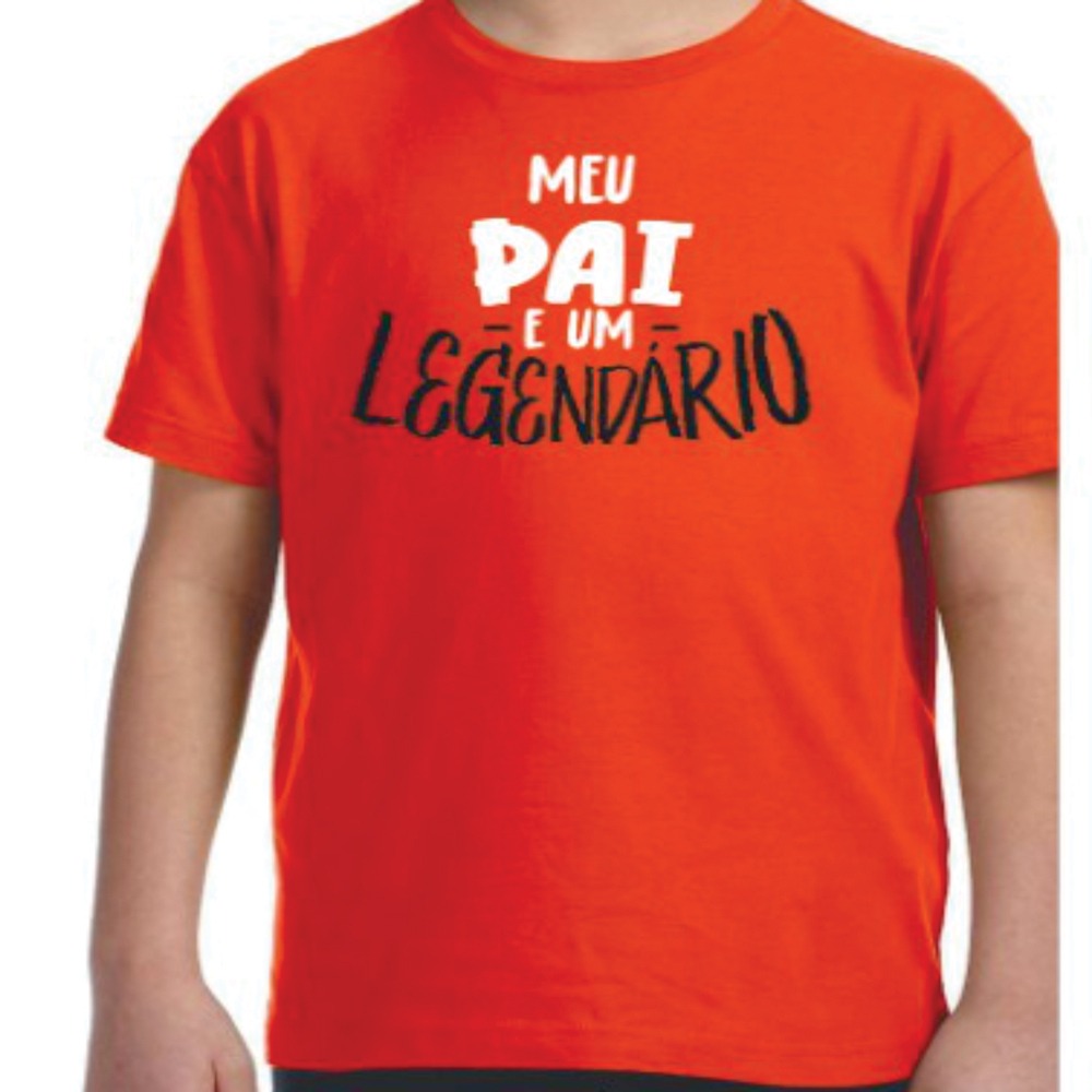 Camiseta Meu Pai É um Legendário - Laranja