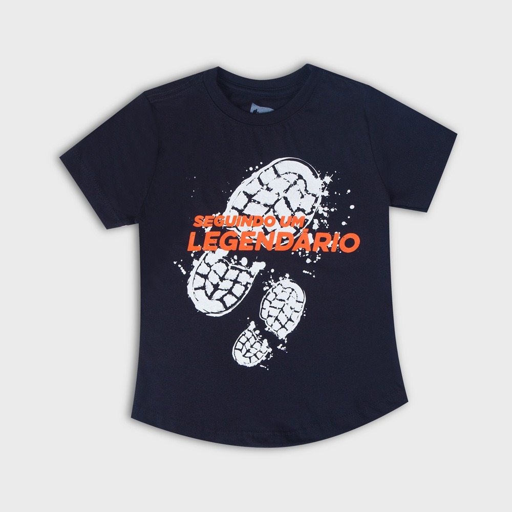 Camiseta Seguindo um Legendário(Pegadas)  - Preto