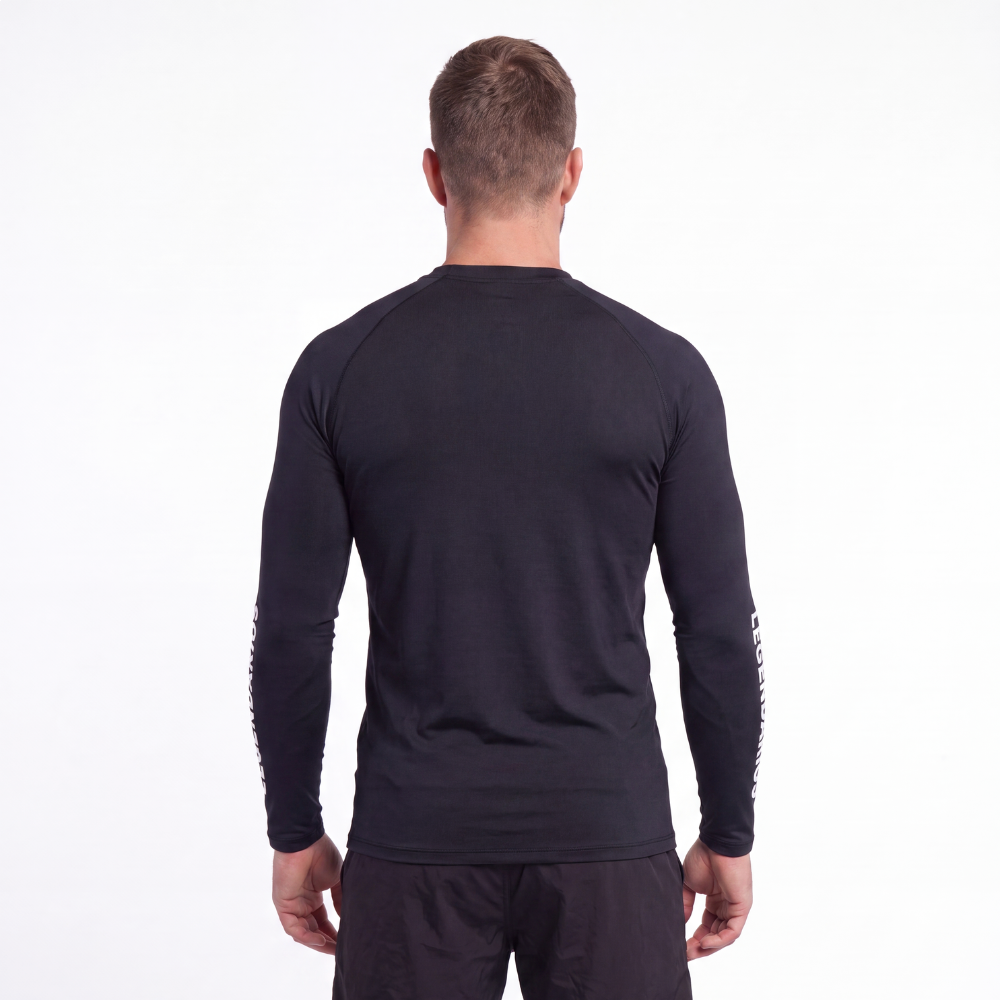 Camiseta Segunda Pele UV 50+ Preto/Silver Refletivo Camiseta Segunda Pele UV 50+ Preto/Silver Refletivo