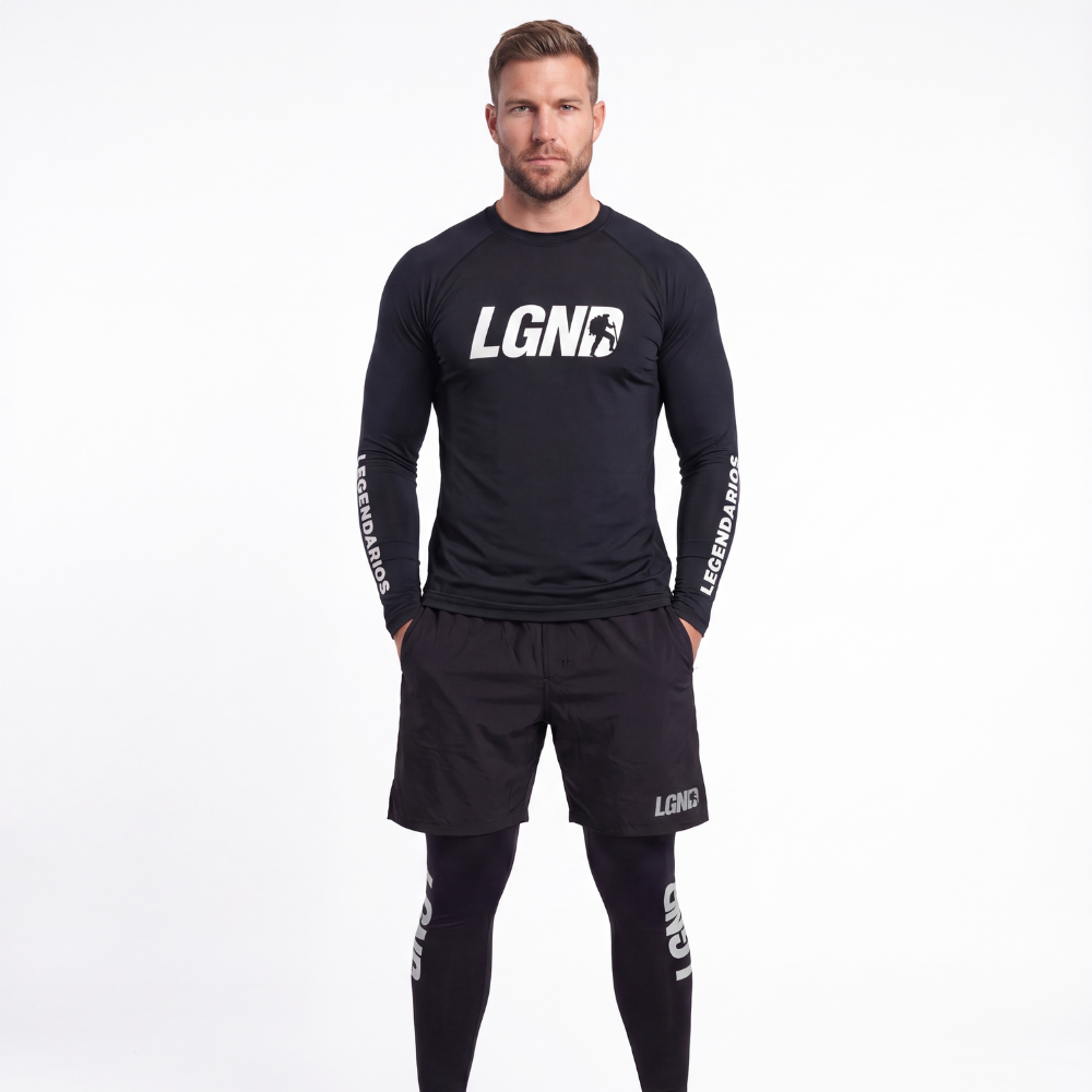Camiseta Segunda Pele UV 50+ Preto/Silver Refletivo Camiseta Segunda Pele UV 50+ Preto/Silver Refletivo