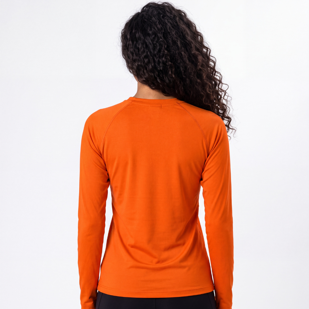 Camiseta Segunda Pele UV50+ Feminina - Laranja Camiseta Segunda Pele UV50+ Feminina - Laranja