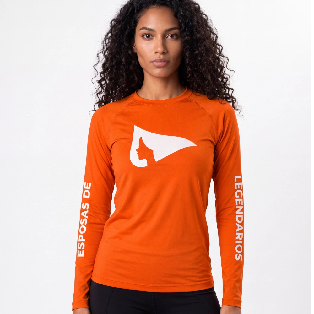 Camiseta Segunda Pele UV50+ Feminina - Laranja
