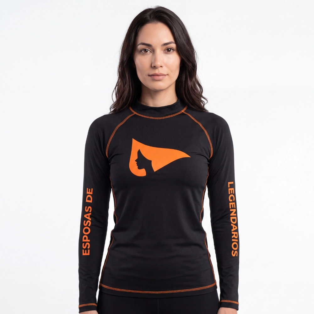 Camiseta Segunda Pele UV50+ Feminina - Preto