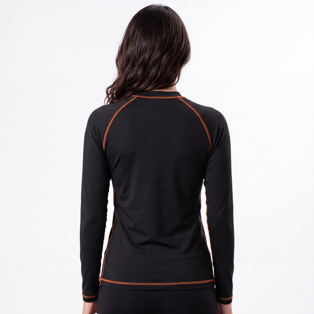 Camiseta Segunda Pele UV50+ Feminina - Preto