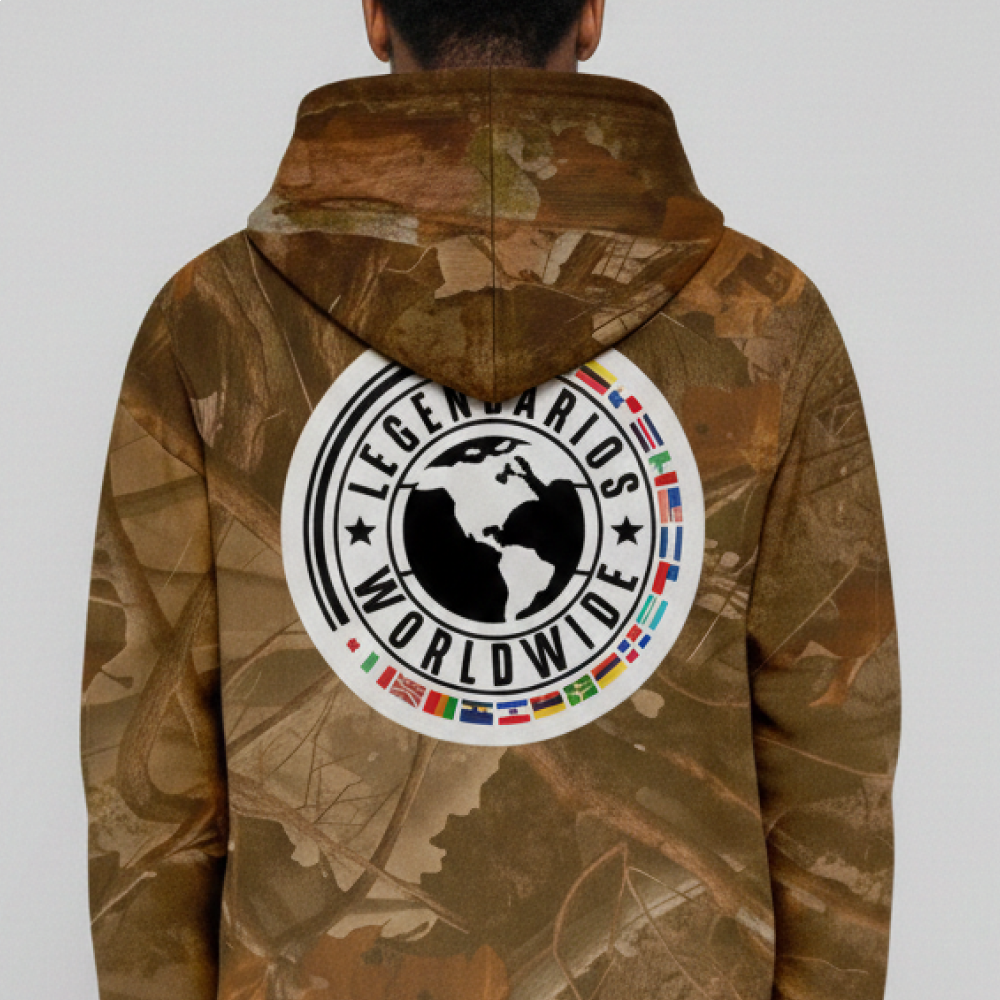 Jaqueta Moletom Estampa Camuflada Legendarios - Marrom