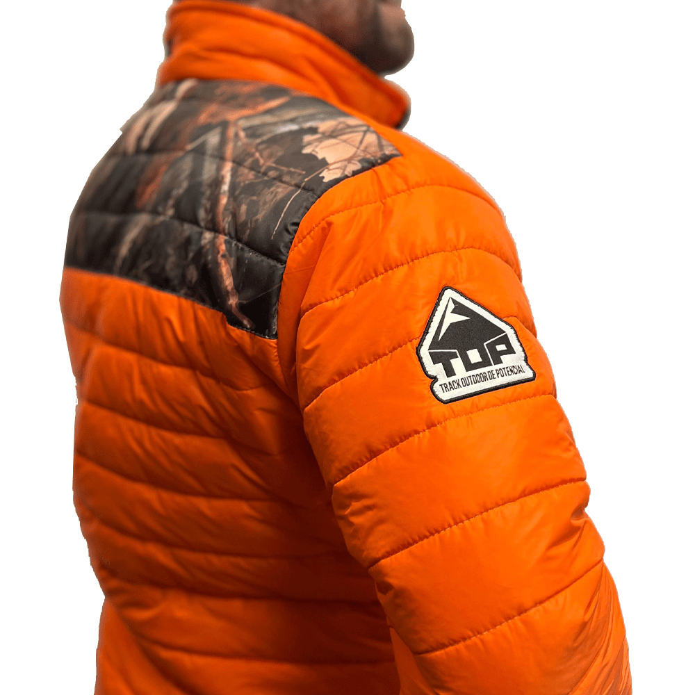JAQUETA PUFFER CHILE LGND TOP LARANJA/CAMUFLADO - LEGENDARIOS