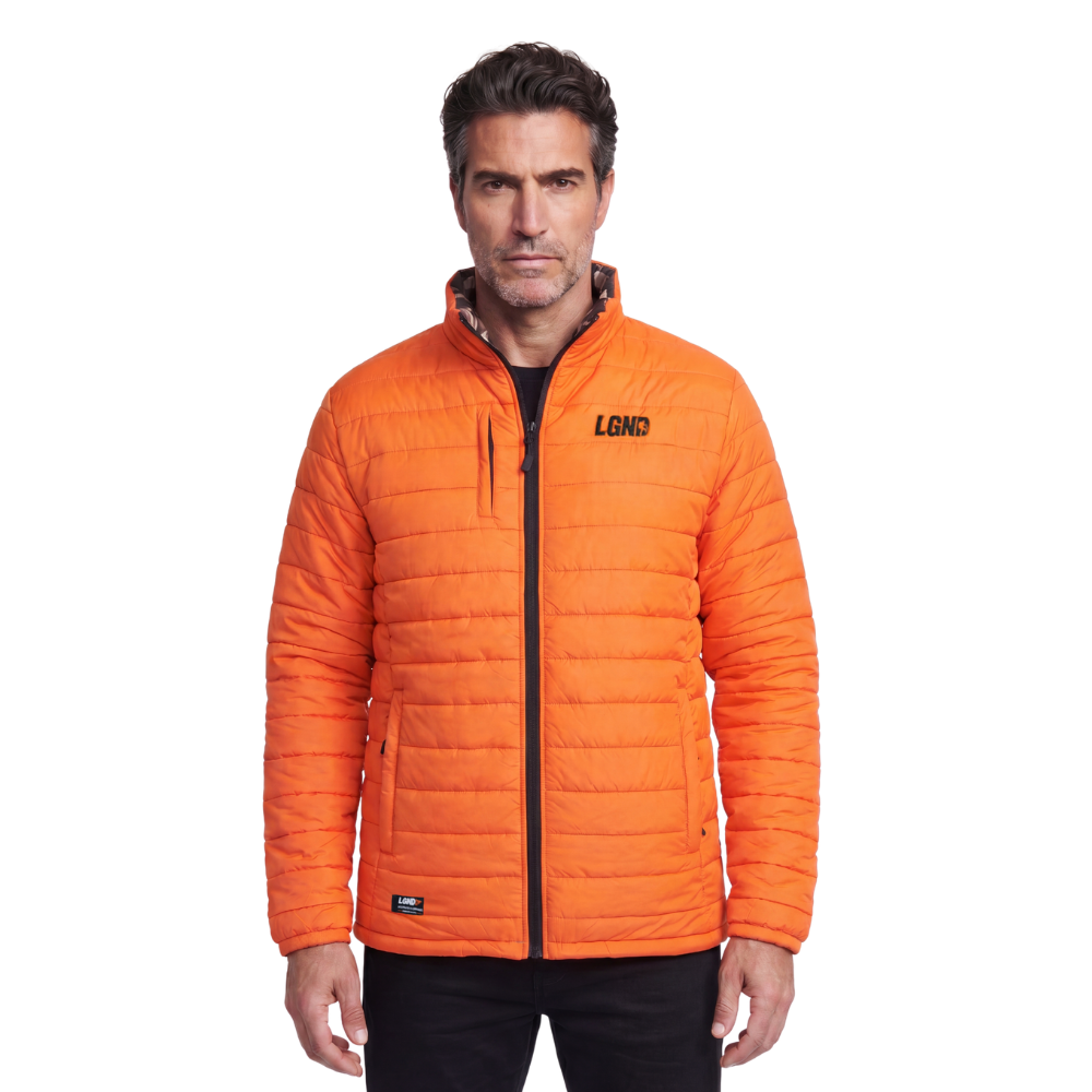 JAQUETA PUFFER CHILE LGND TOP LARANJA/CAMUFLADO - LEGENDARIOS JAQUETA PUFFER CHILE LGND TOP LARANJA/CAMUFLADO - LEGENDARIOS