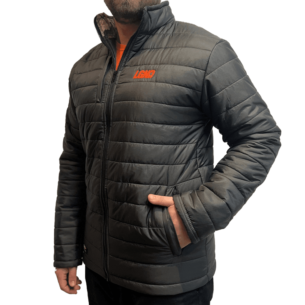 JAQUETA PUFFER CHILE LGND TOP PRETO/CAMUFLADO - LEGENDÁRIOS