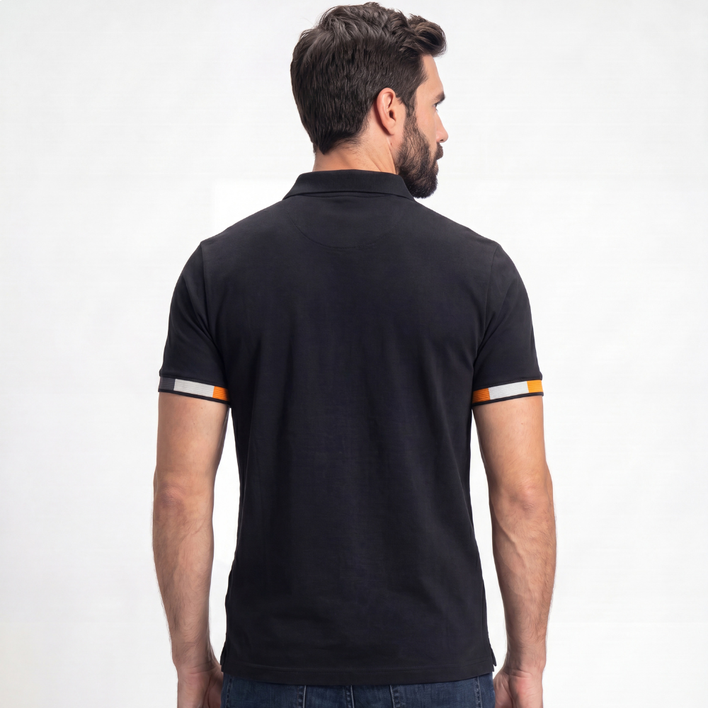 Polo Masculina Legendarios Com Relevo - Preta Polo Masculina Legendarios Com Relevo - Preta