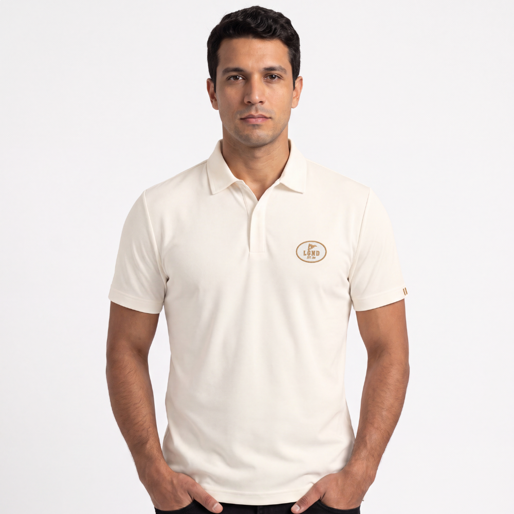 Polo Masculina Legendarios Relevo Nas Costas- Off White