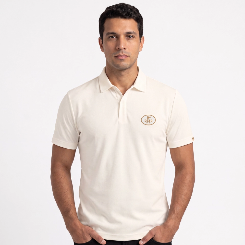 Polo Masculina Legendarios Relevo Nas Costas- Off White