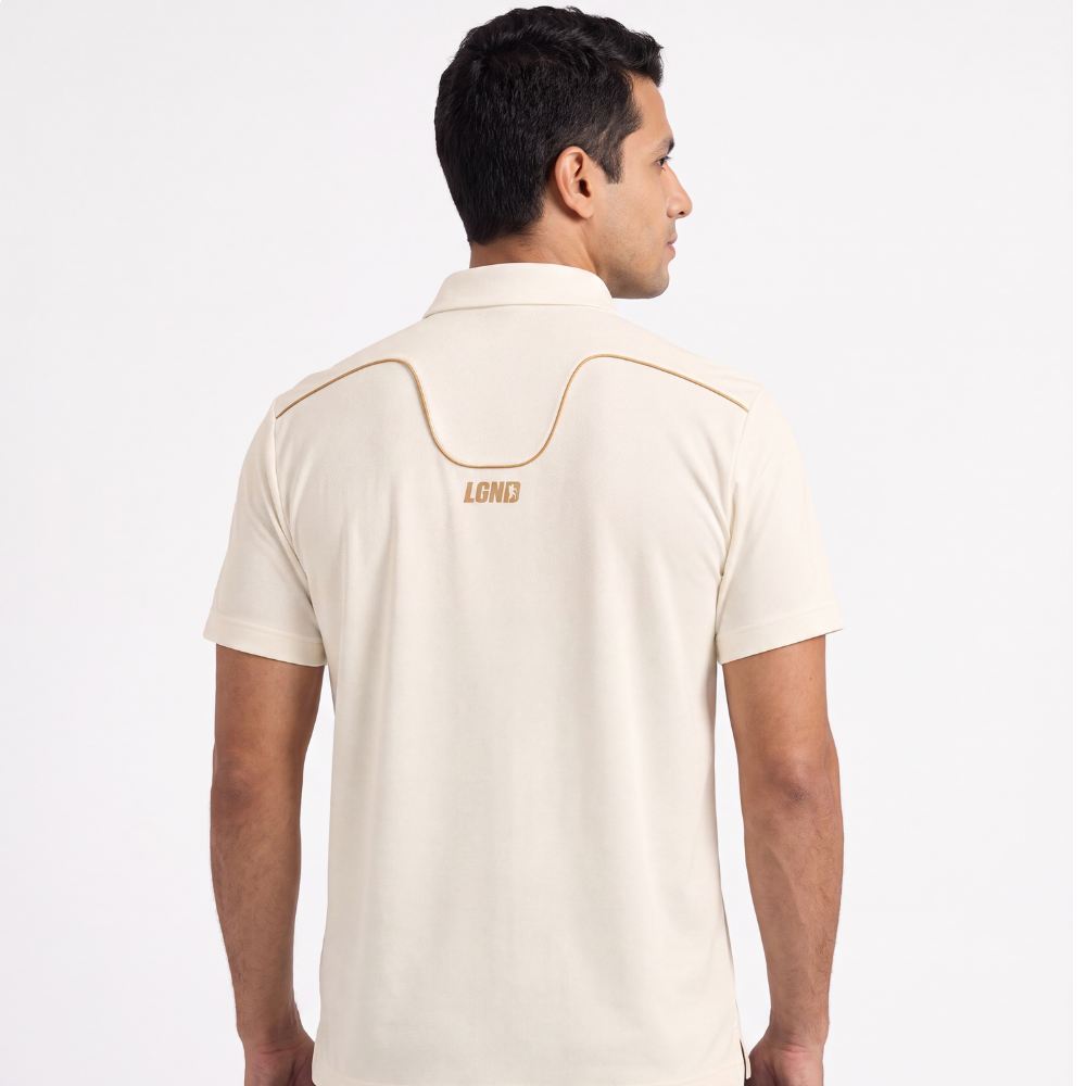 Polo Masculina Legendarios Relevo Nas Costas- Off White