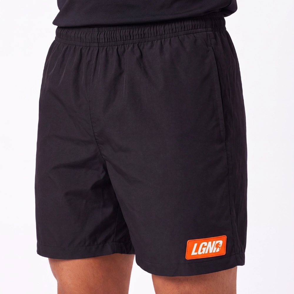 BERMUDA PRETA LGND LOGO BRANCO - PRETO