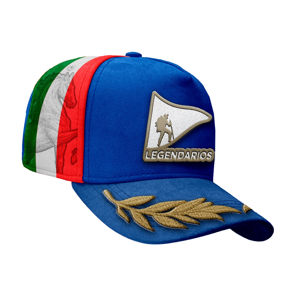 Boné Snapback Suede Azul Royal Detalhe Aba - ITALIA